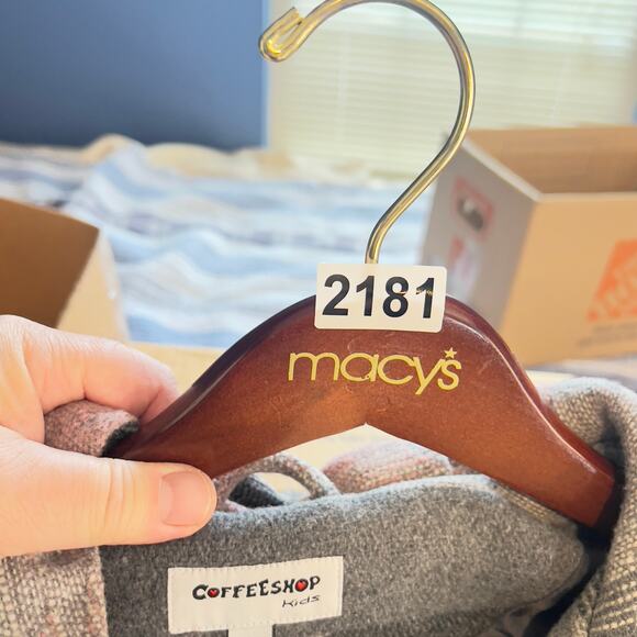 Coffee Shop Kids Mid Length Coat Girl XL Belted DEEEP Hood Poly Wool Blend Aztec - Picture 13 of 13